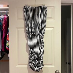 Striped Navy and White Women's Dress